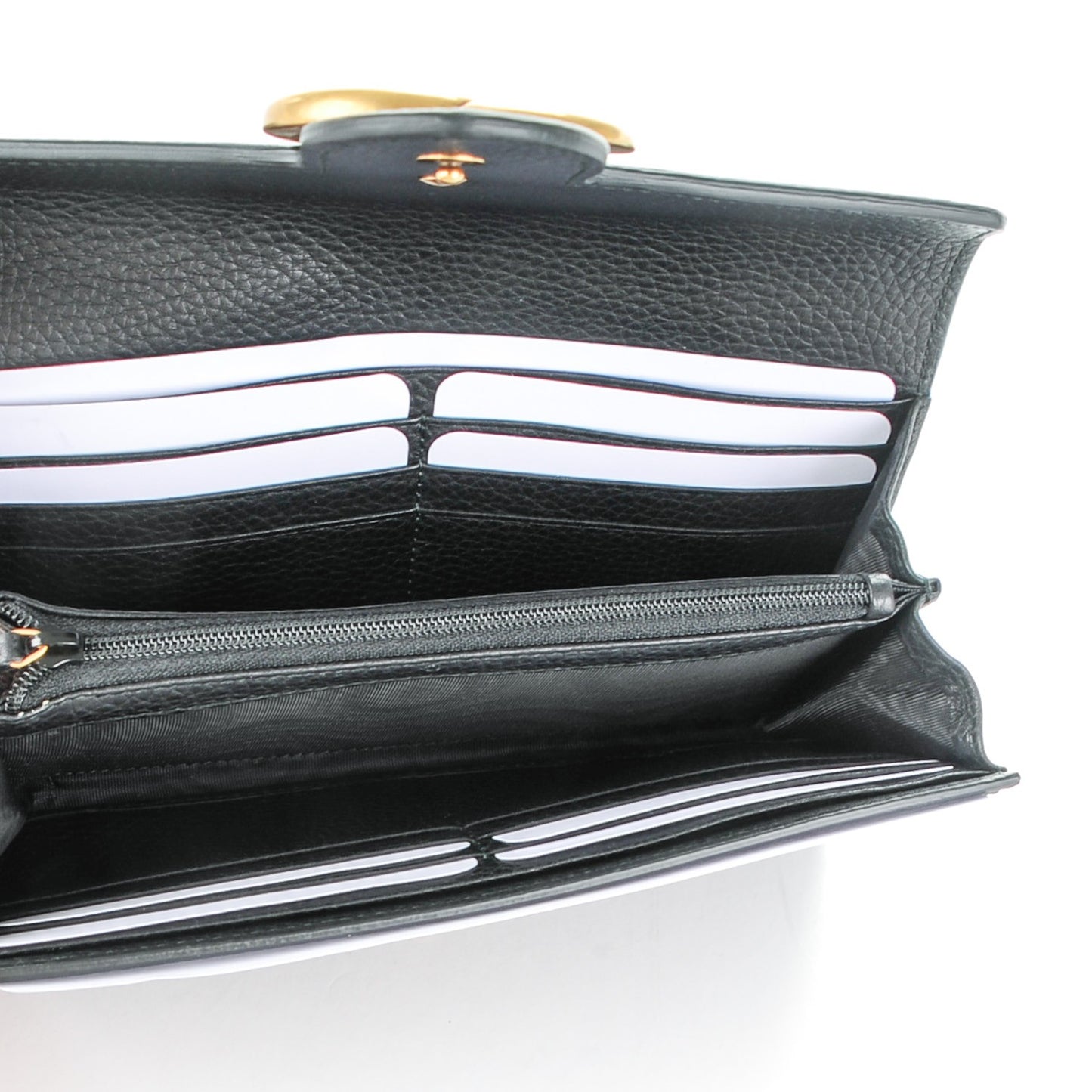 Cellarius Calfskin GG Marmont Continental Wallet Black