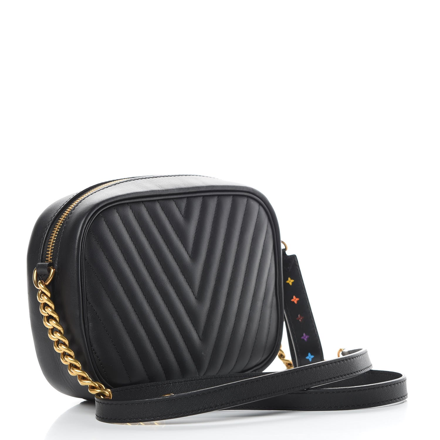 Louis Vuitton Calfskin New Wave Camera Bag Black 3 of 11