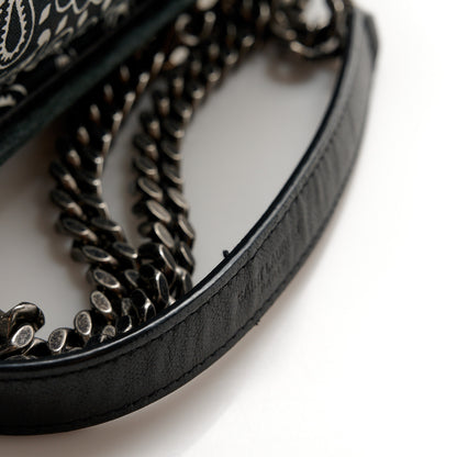 Saint Laurent Cotton Bandana Monogram Medium Niki Chain Satchel Black White 15 of 15