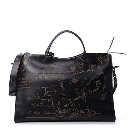 Balenciaga Calfskin Love Perforated Blackout Hardware City Black 3 of 12
