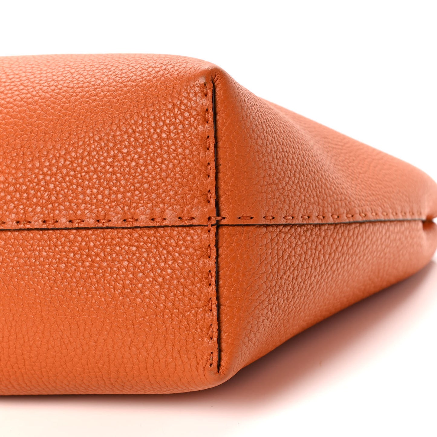 Cuoio Romano Selleria Bi-Color Carla Shopping Tote Orange Stone