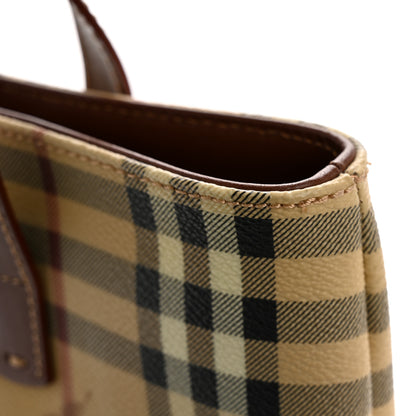 Burberry Haymarket Check Tote Brown 11 of 12