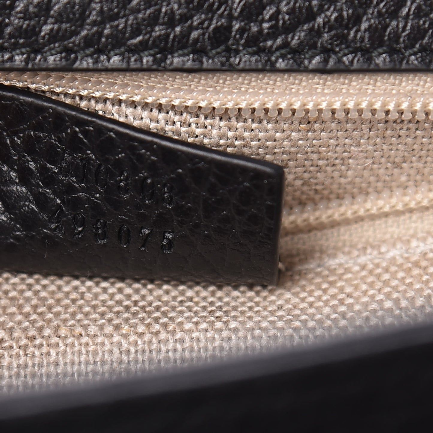 Dollar Calfskin Interlocking G Shoulder Bag Black