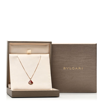 Bulgari 18K Rose Gold Diamond Carnelian Divas' Dream Pendant Necklace 5 of 5