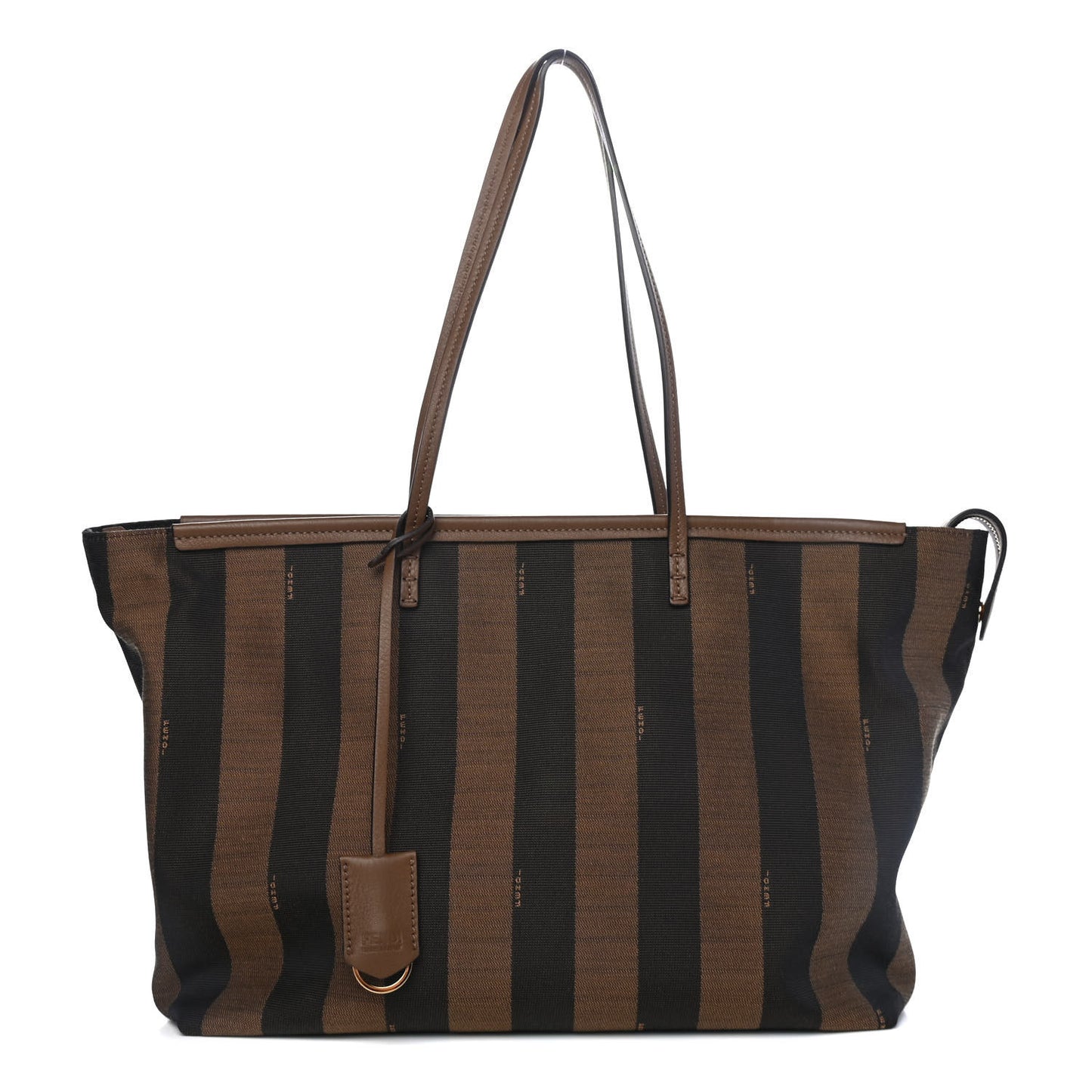 Pequin Vitello Medium Roll Tote Tobacco Foresta