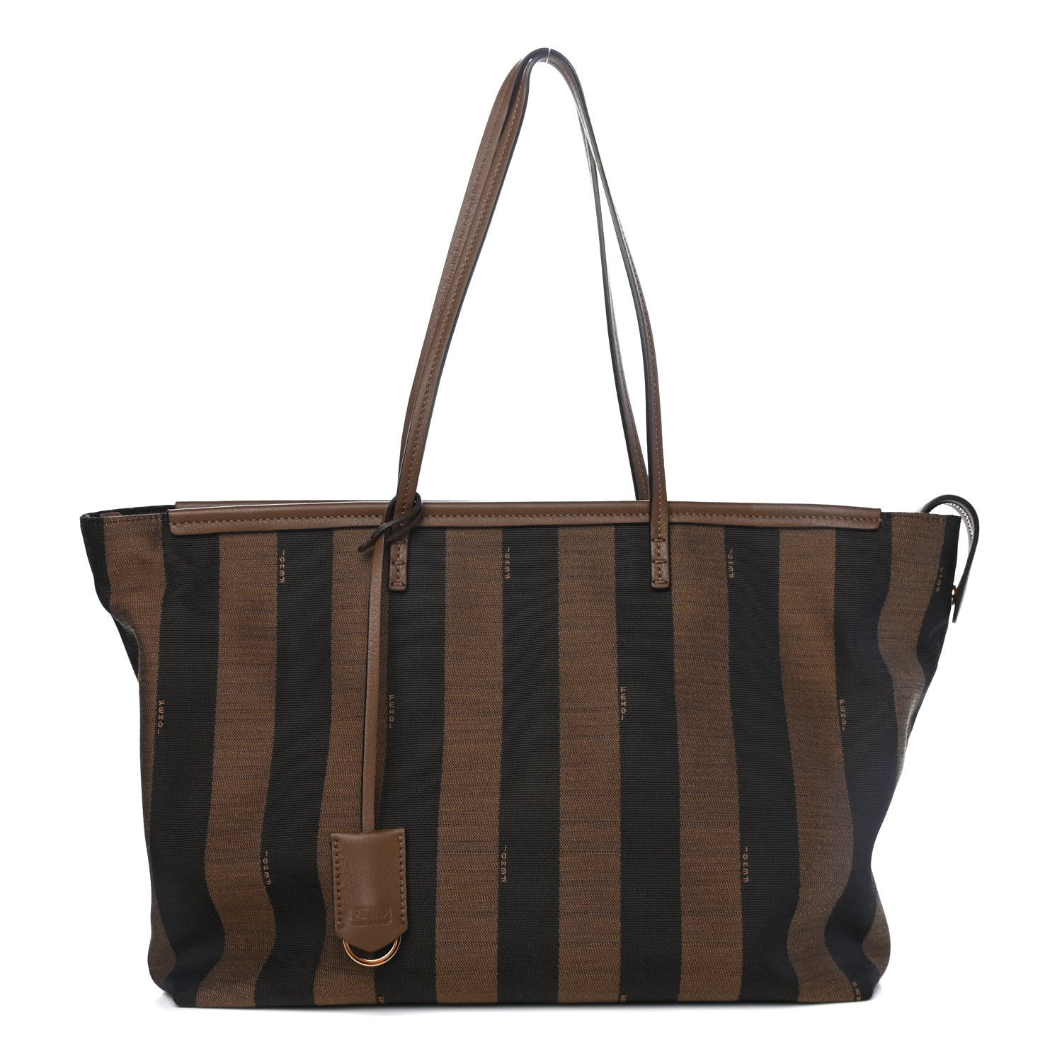 Fendi Pequin Vitello Medium Roll Tote Tobacco Foresta 1 of 4
