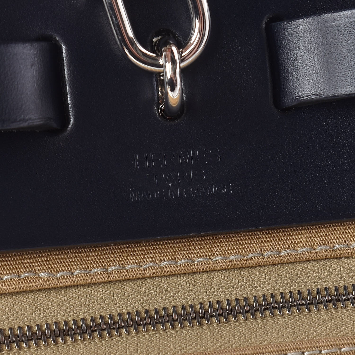 Hermes Vache Hunter Toile Herbag Zip 31 PM Trench Bleu Indigo 7 of 15