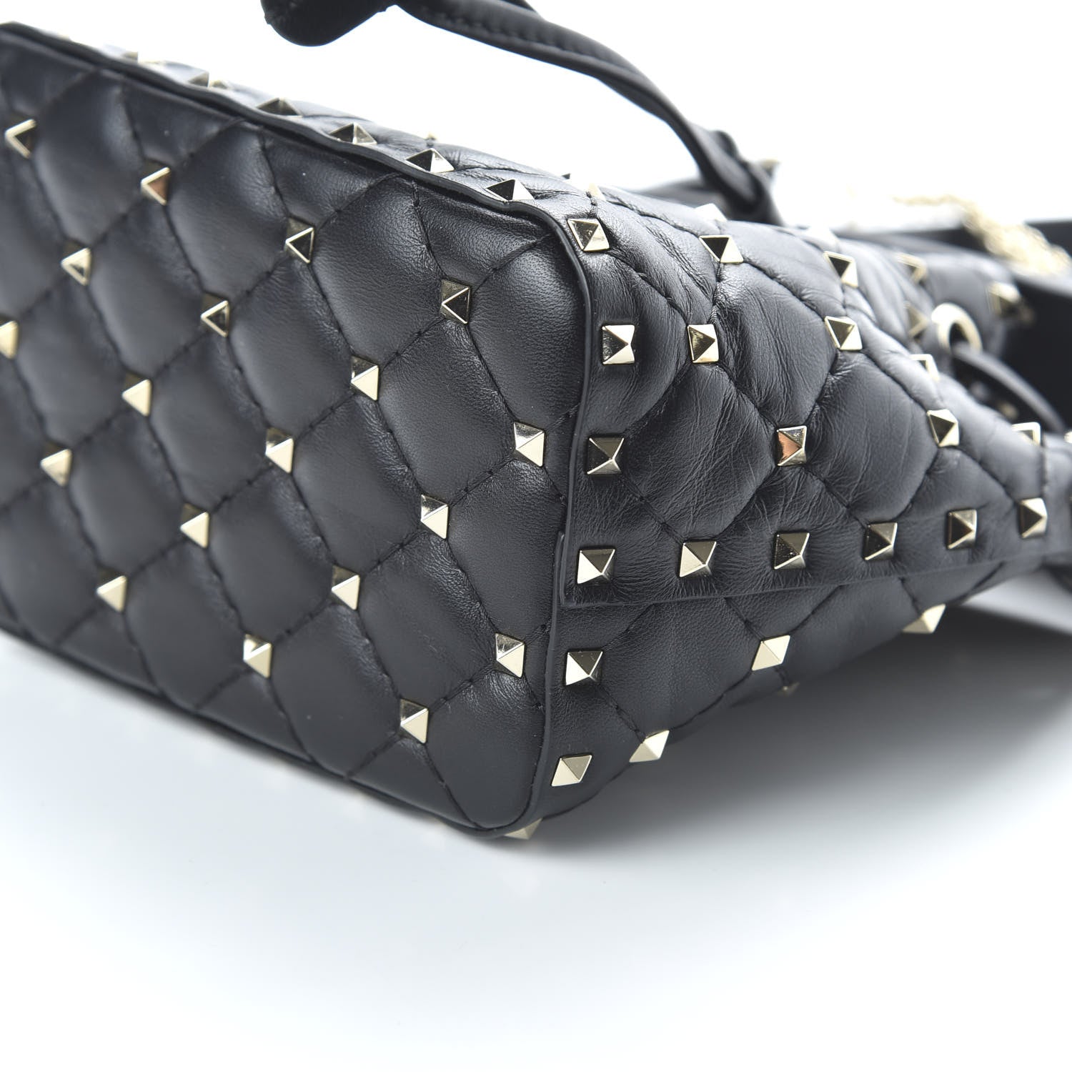 Valentino Garavani Nappa Mini Rockstud Spike Bucket Bag Black 6 of 8
