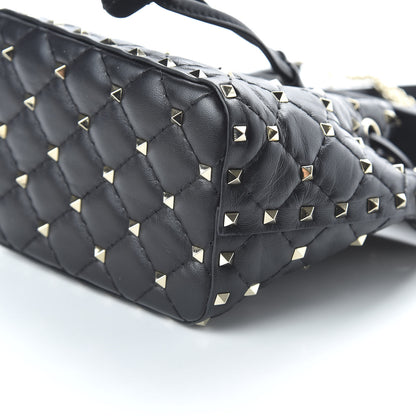 Valentino Garavani Nappa Mini Rockstud Spike Bucket Bag Black 6 of 8