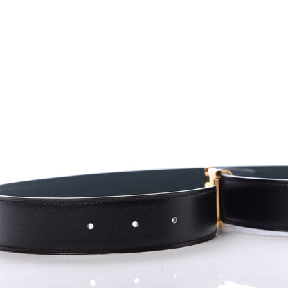 Hermes Swift Togo 32mm H Belt 85 Black Vert Cypress 4 of 4