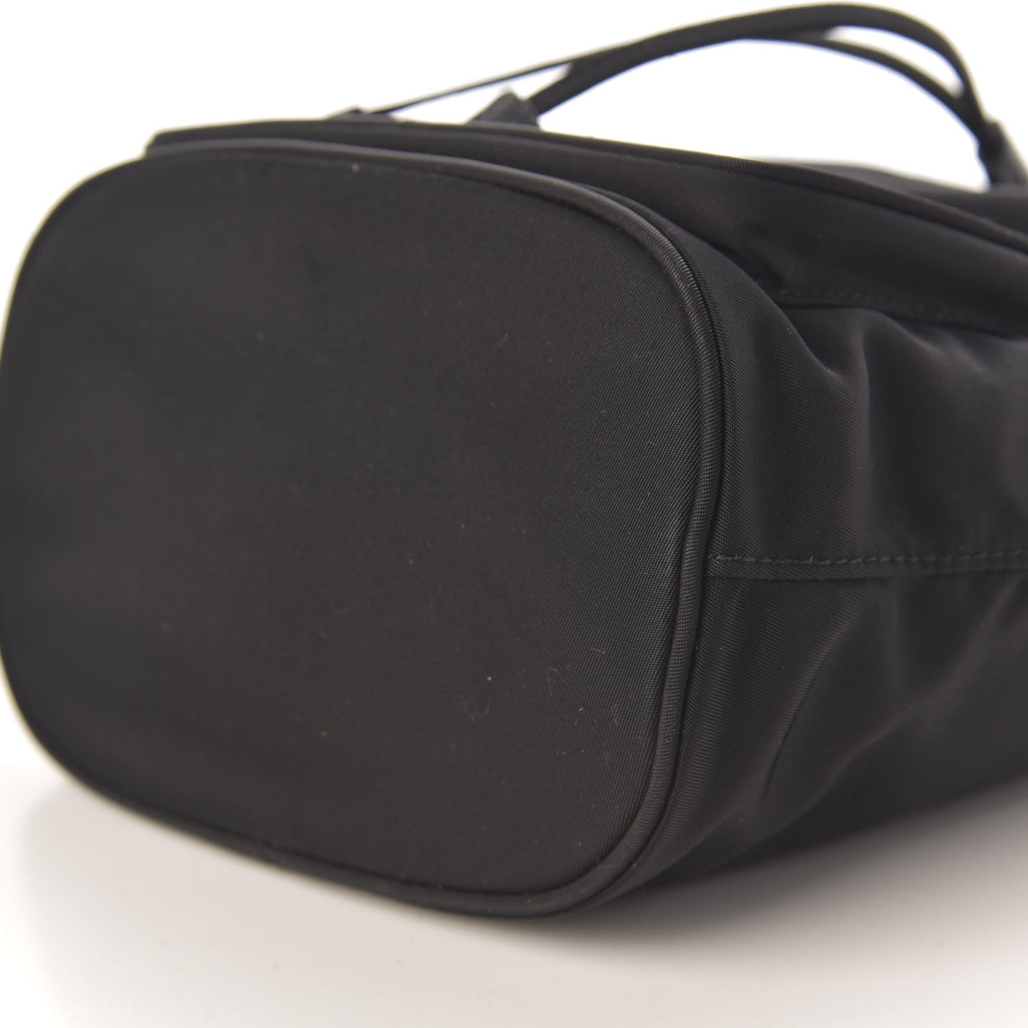 Saffiano Tessuto Nylon Mini Bucket Crossbody Bag Black