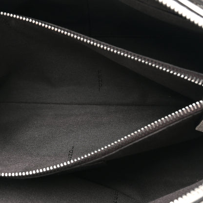 Fendi Vitello Dolce Bi-Color FF 1974 Embossed Medium By The Way Boston Bag White Ice Maya Black 6 of 16