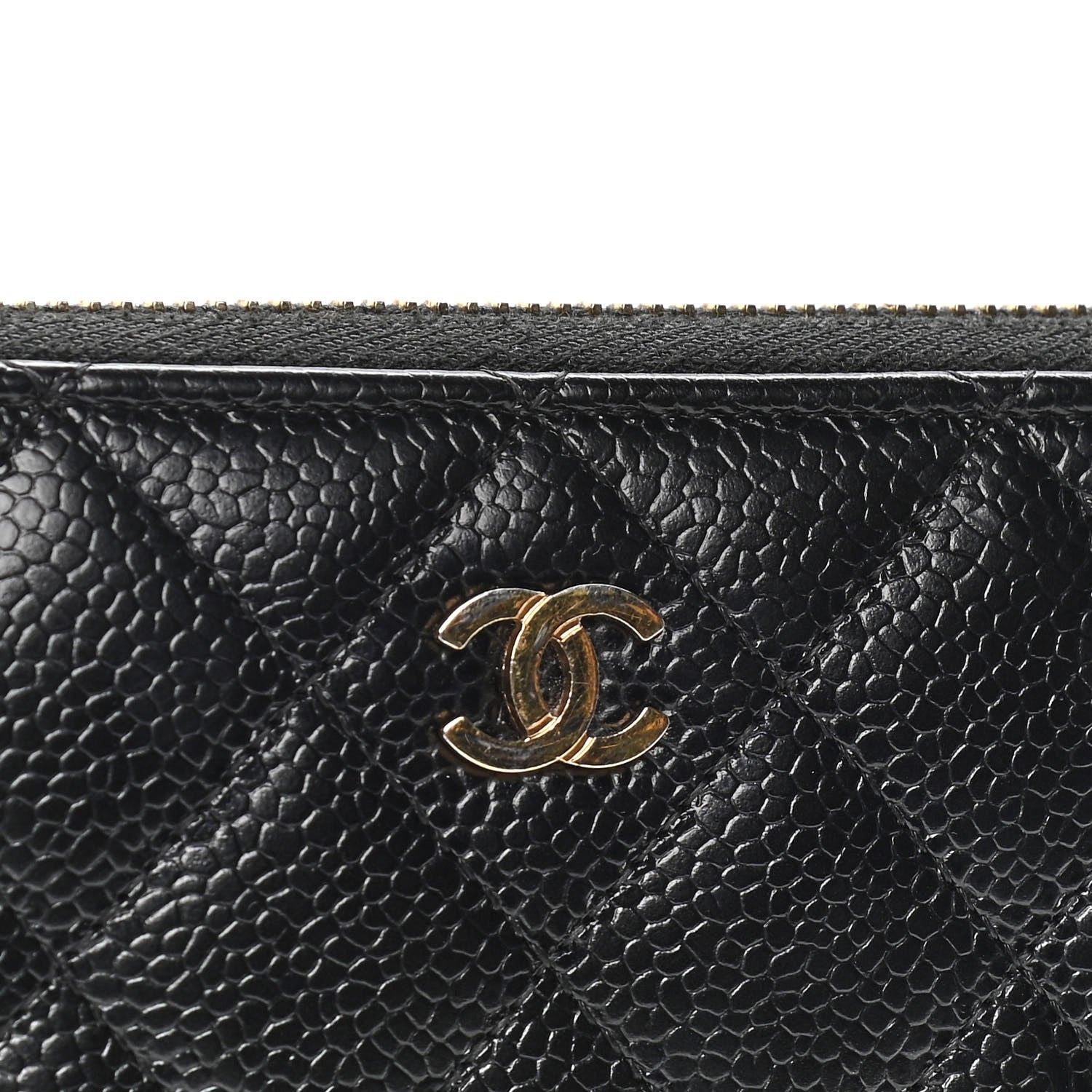 Chanel Caviar Quilted Large Zip Around Organizer Wallet Black 12 of 13