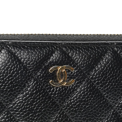Chanel Caviar Quilted Large Zip Around Organizer Wallet Black 12 of 13