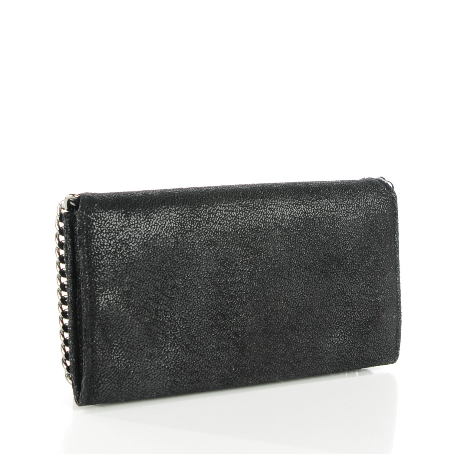 Stella McCartney Shaggy Deer Falabella Flap Wallet Black 3 of 7