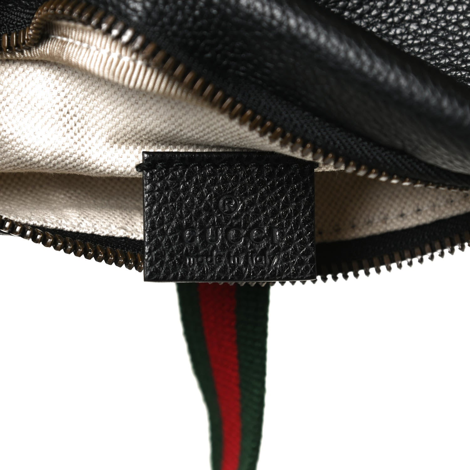 Gucci Grained Calfskin Small Logo Belt Bag Black 6 of 12