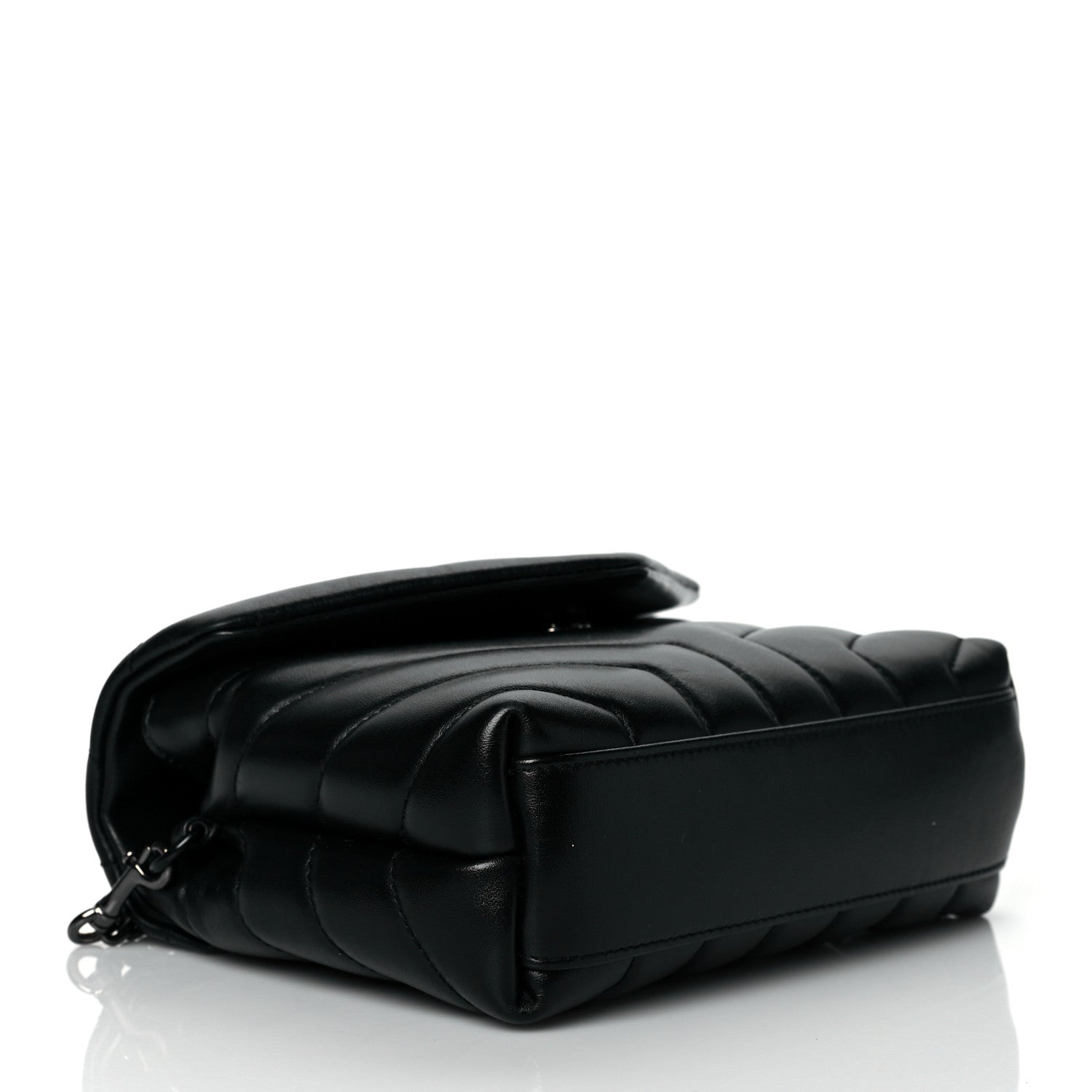 Saint Laurent Calfskin Y Quilted Monogram Toy Loulou Crossbody Bag Black 4 of 12