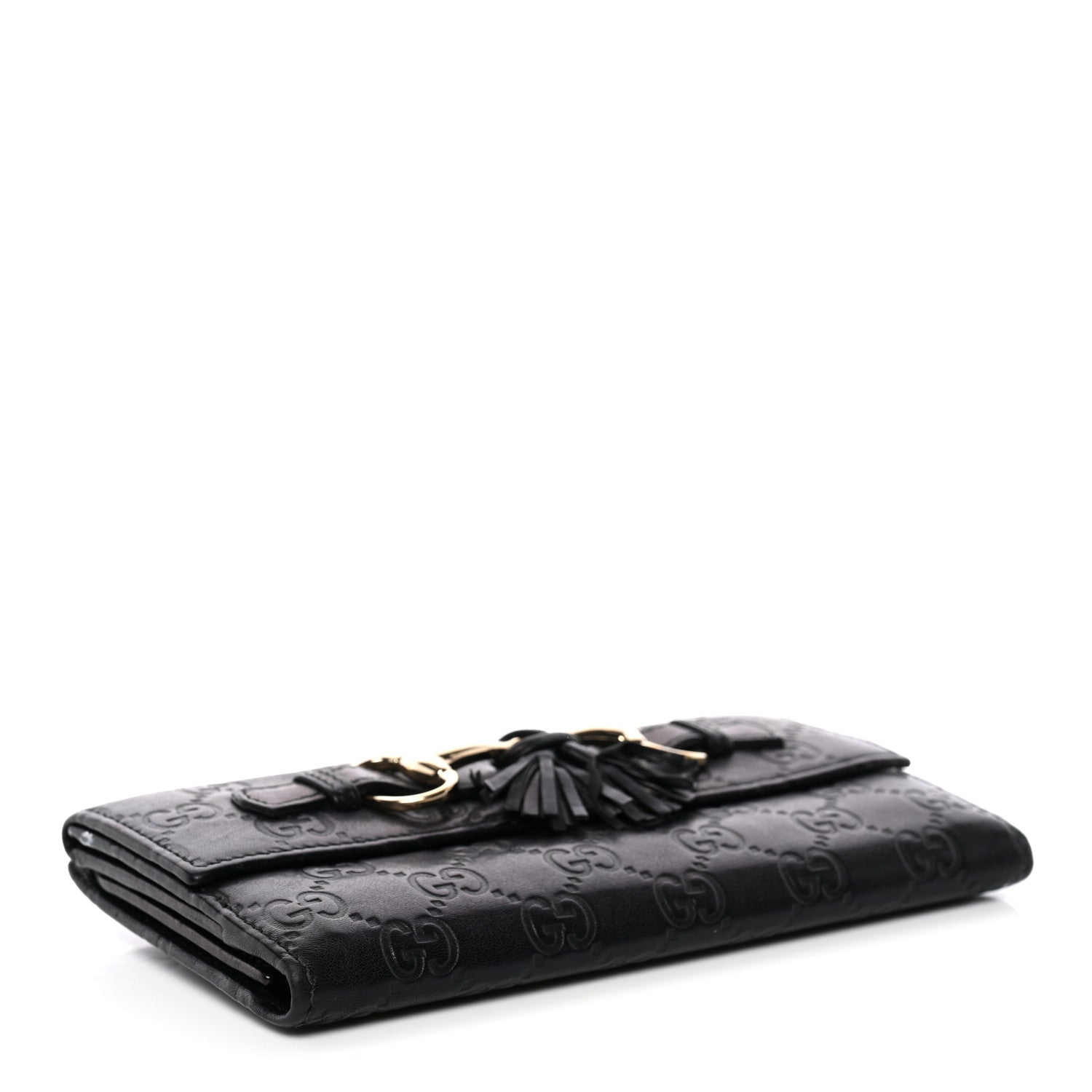 Gucci Guccissima Emily Continental Wallet Black 4 of 14