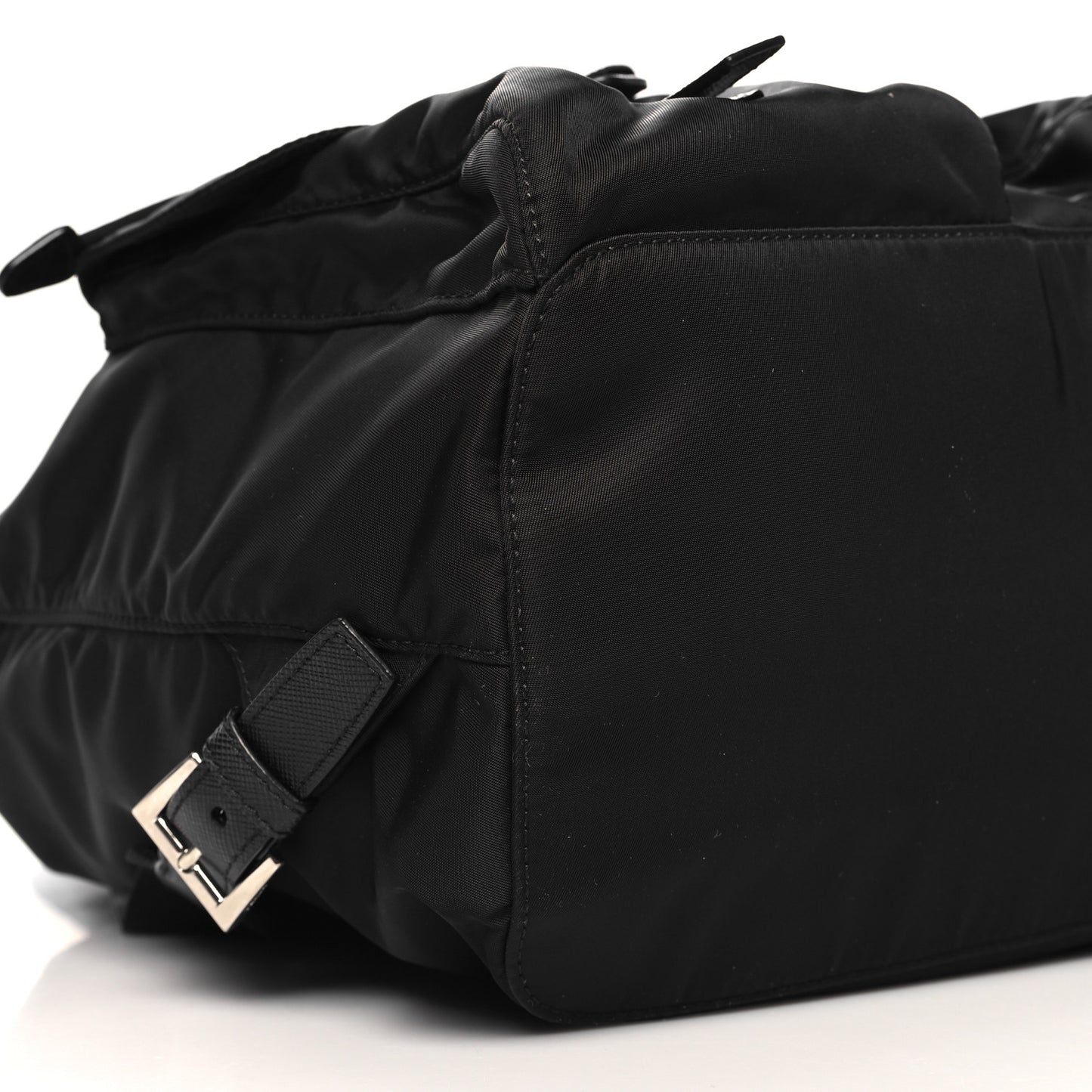 Tessuto Nylon Saffiano Medium Backpack Black