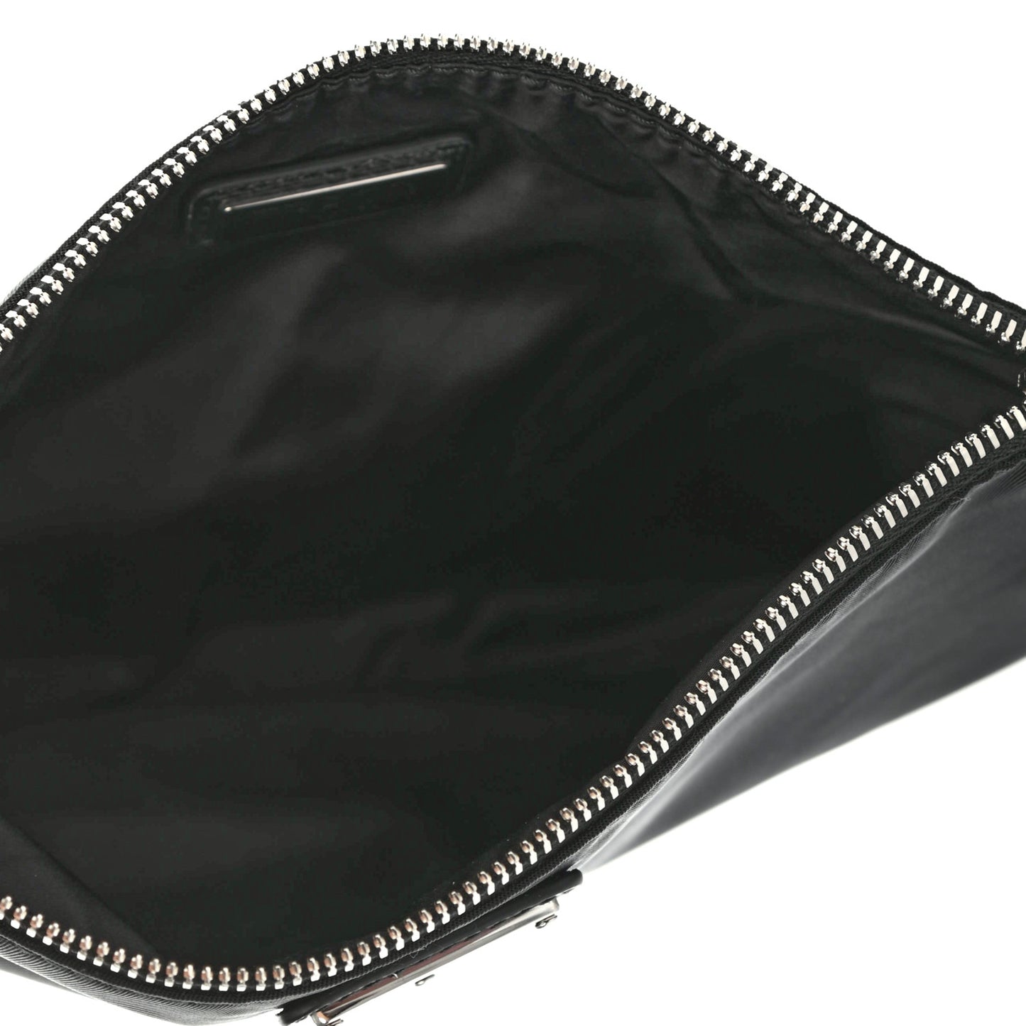 Tessuto Nylon Saffiano Wristlet Black