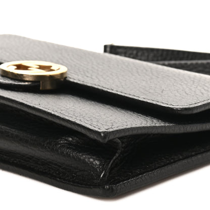 Gucci Dollar Calfskin Interlocking G Chain Wallet Black 9 of 9