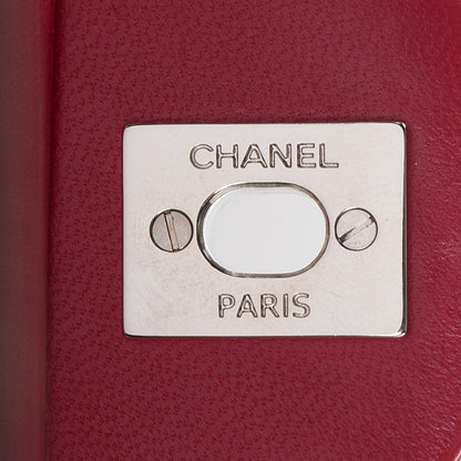 Chanel Lambskin Quilted Medium 3 Flap Dark Pink 8 of 8