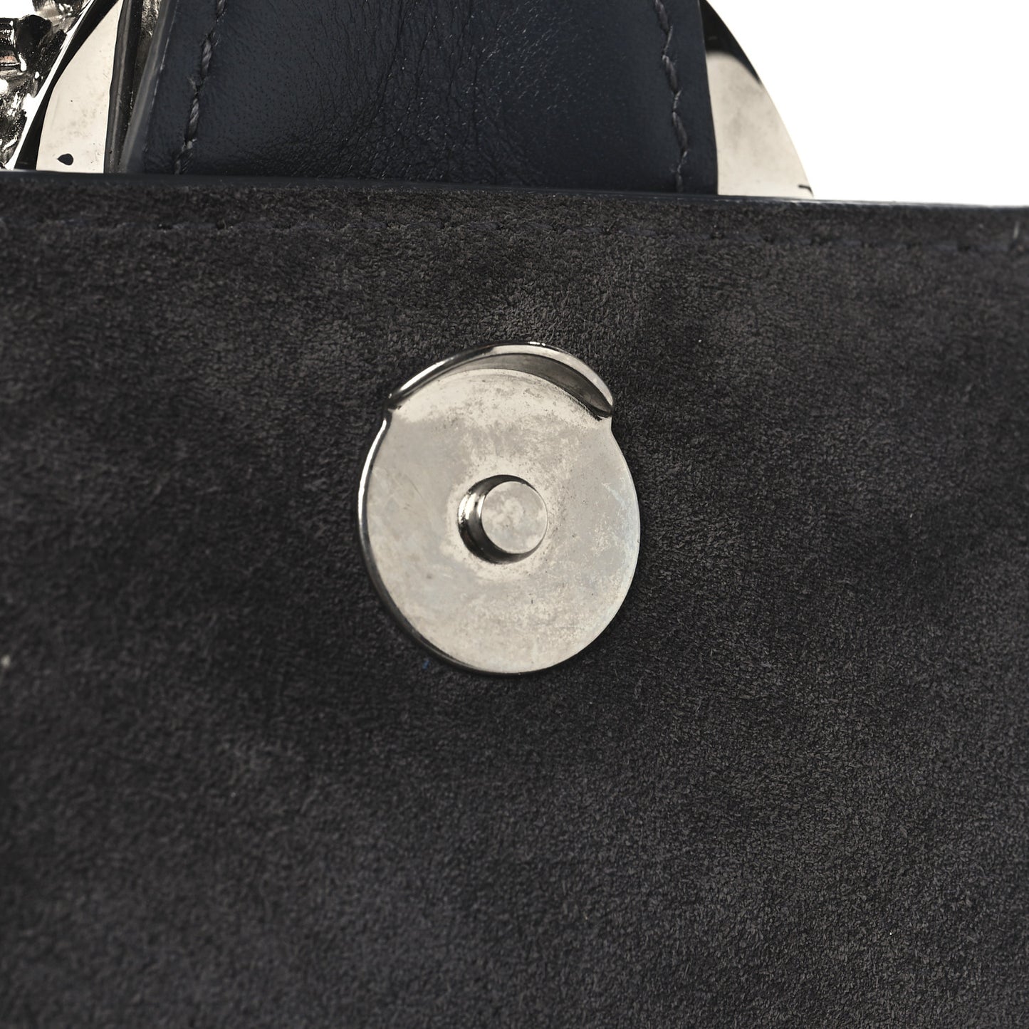 Metallic Calfskin Snakeskin Embossed Madeline Crossbody Bag Silver