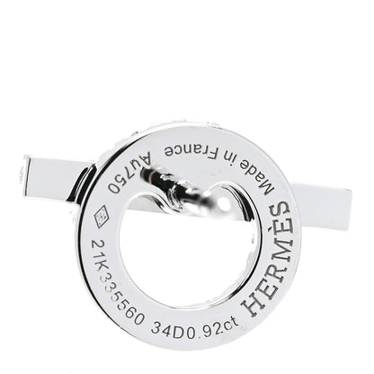 Hermes 18K White Gold Diamond Finesse Earrings 4 of 5