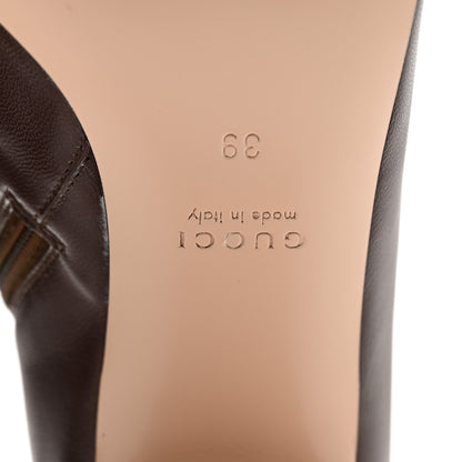 Gucci Nappa Horsebit Ankle Boots 39 New Chocolate 7 of 9