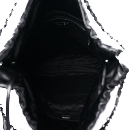 Chanel Shiny Calfskin Quilted Large Chanel 22 So Black 5 of 11