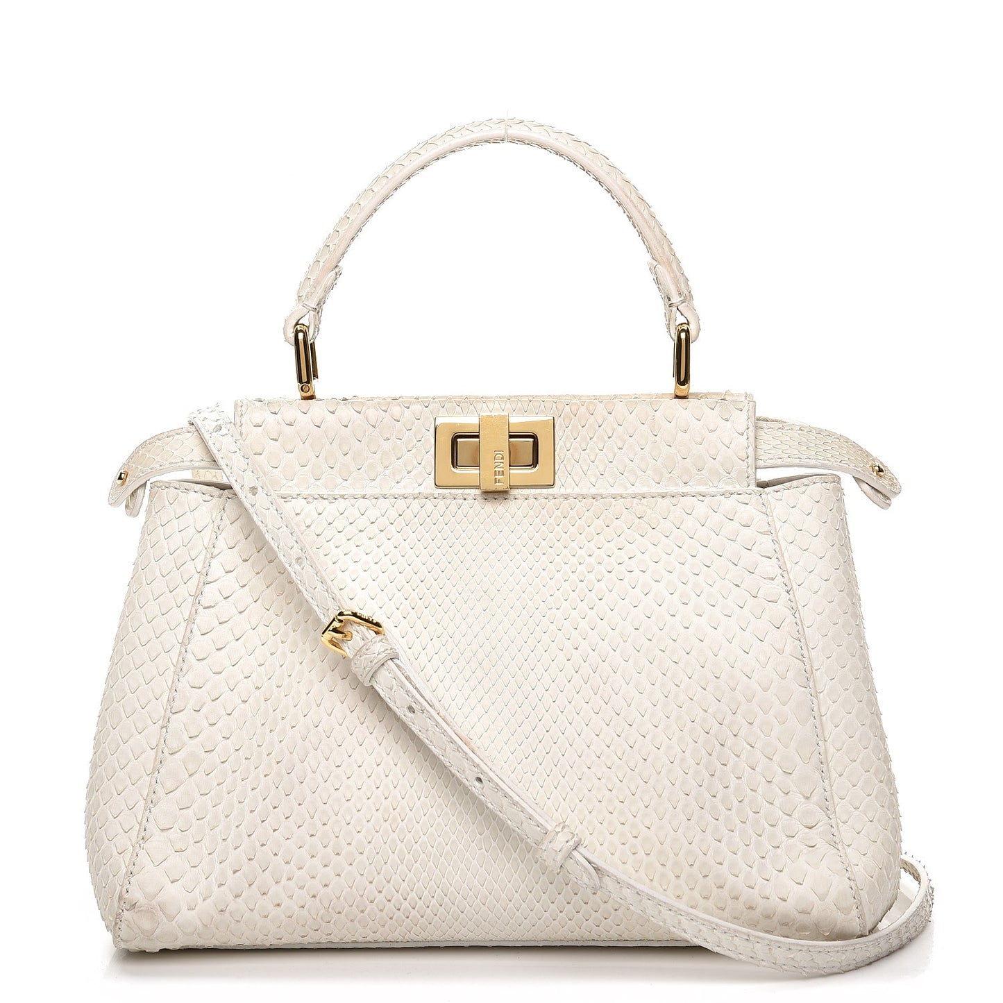 Python Mini Peekaboo Iconic Satchel White