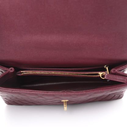 Chanel Caviar Lizard Quilted Medium Coco Handle Flap Burgundy 5 of 10