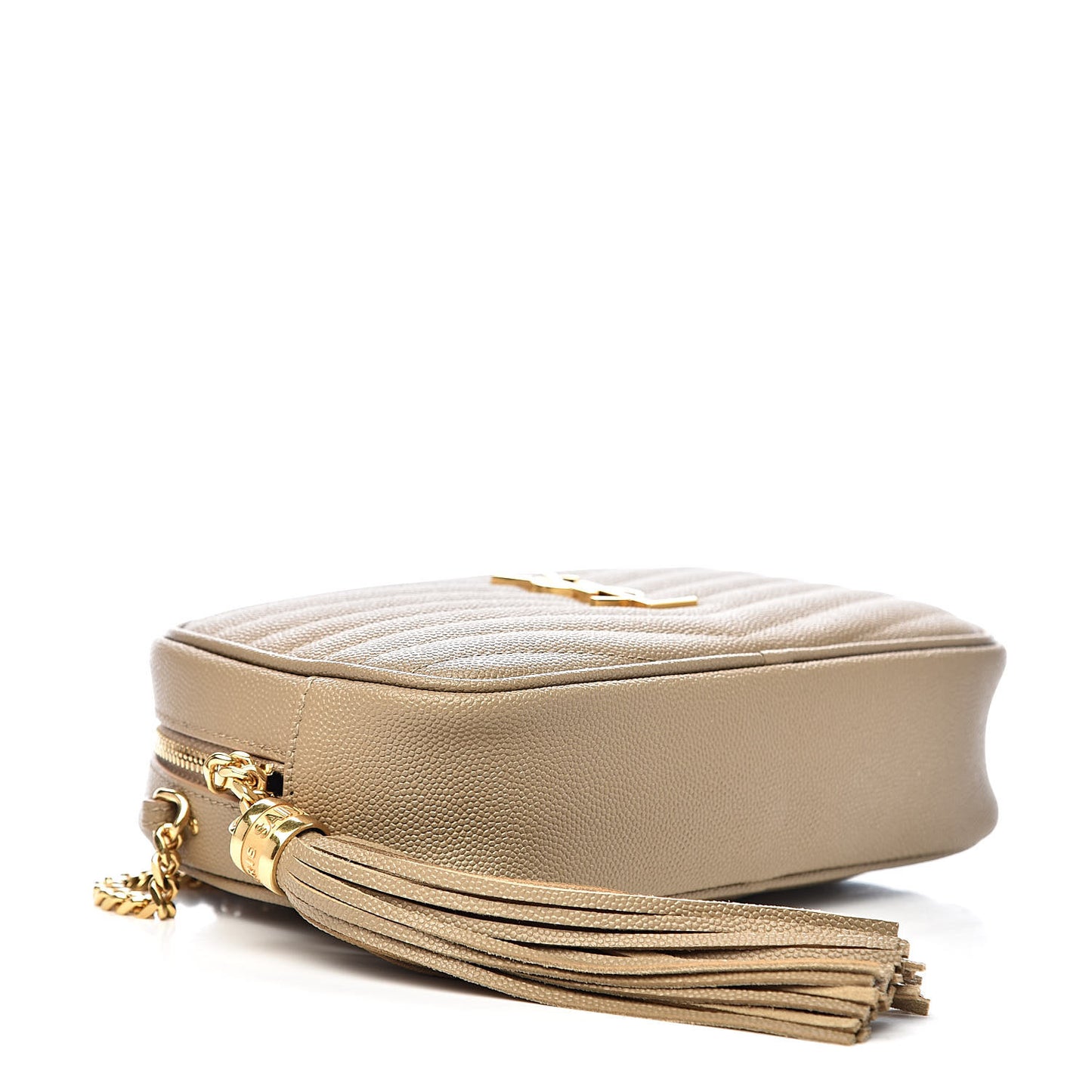Grain De Poudre Matelasse Monogram Mini Lou Camera Bag Dark Beige