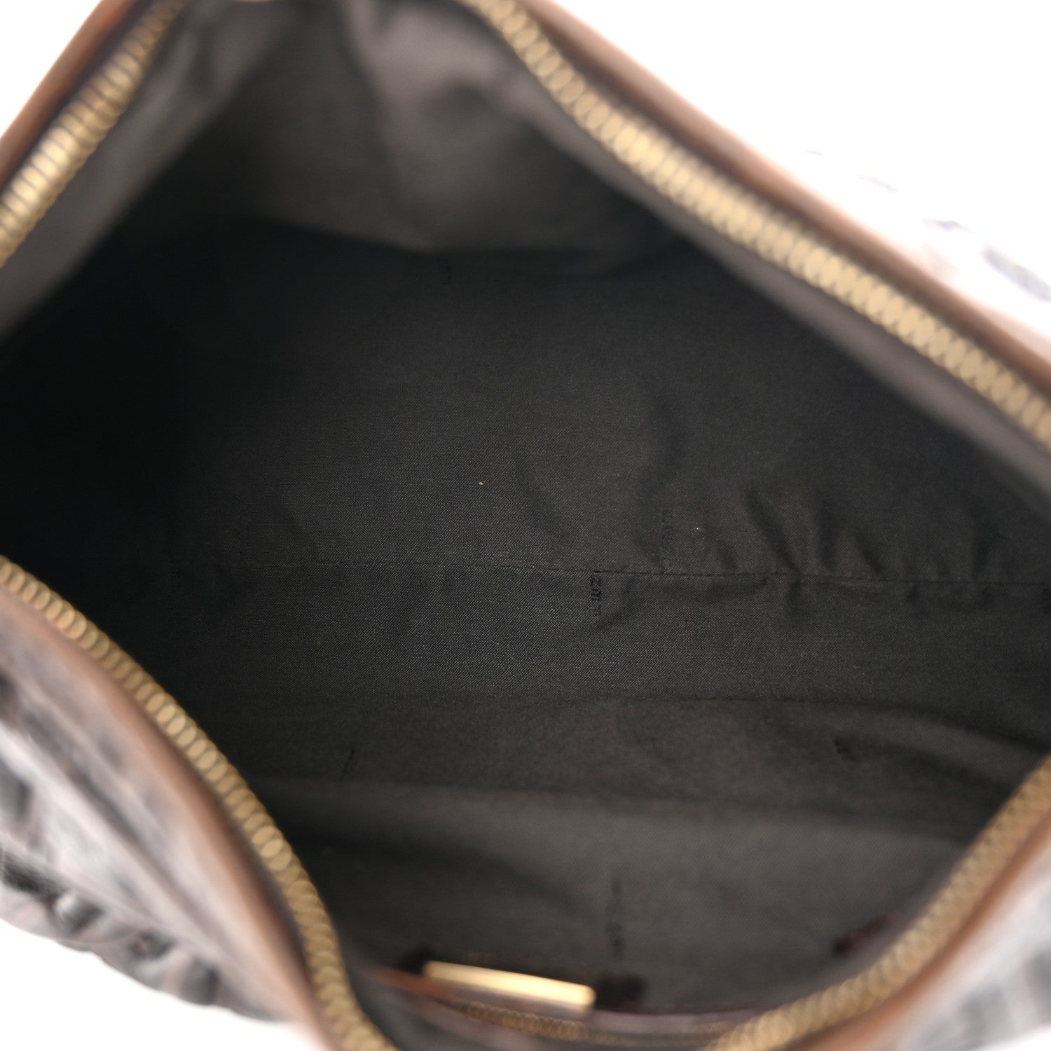 Fendi Vitello FF Embossed Chef Hobo Brown 5 of 13