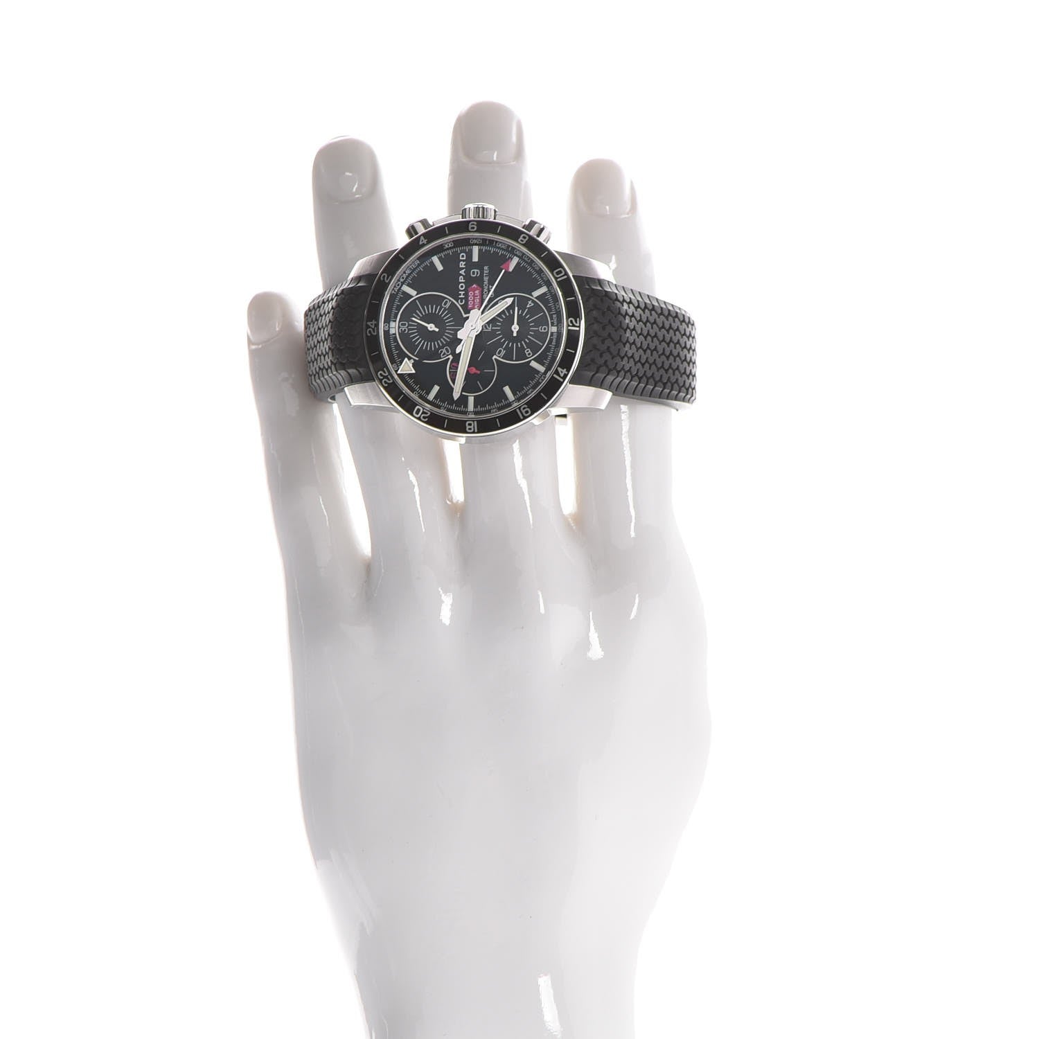 Chopard Stainless Steel Rubber 42mm Mille Miglia Chronograph Automatic Watch Black 2 of 8