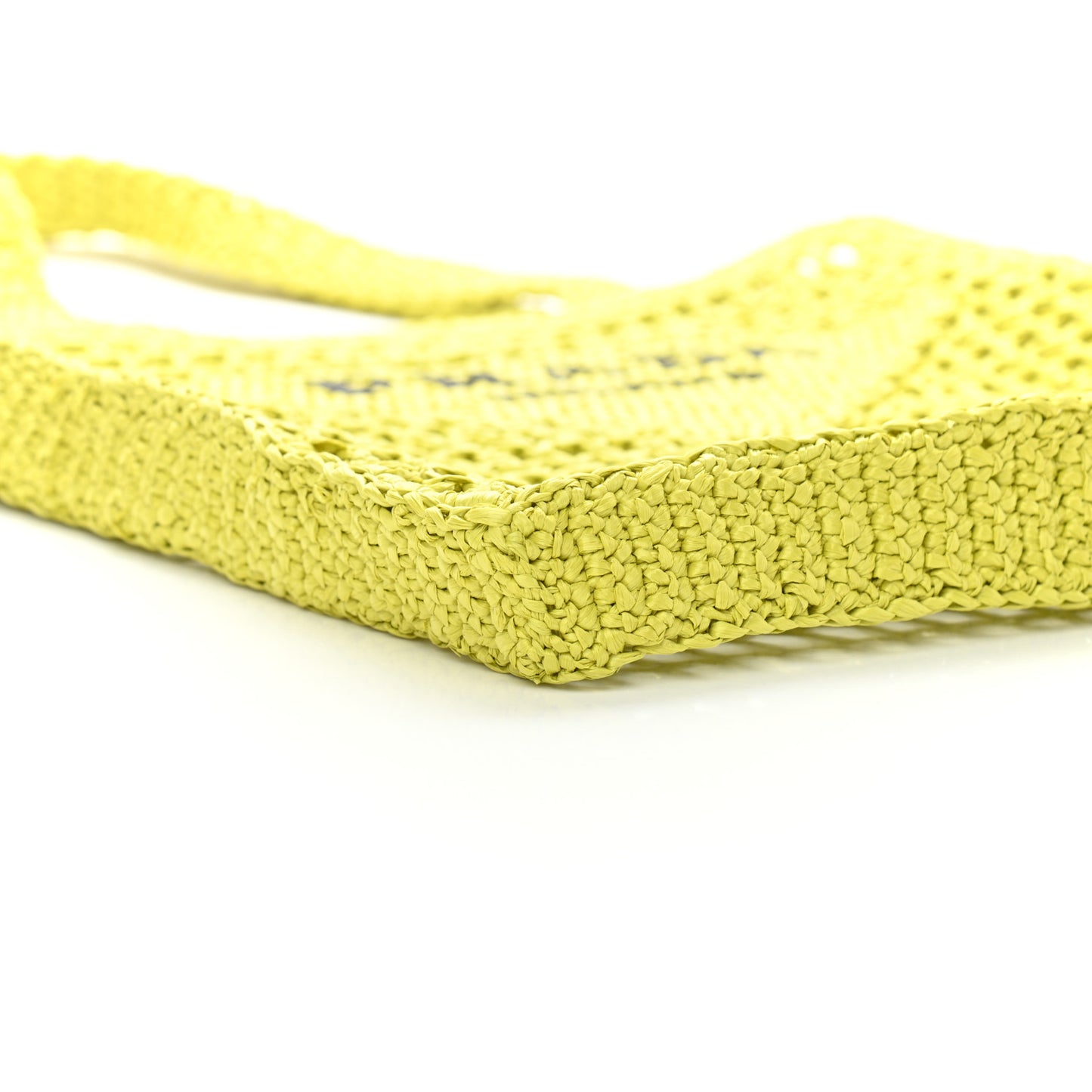 Yarn Raffia Effect Crochet Logo Embroidered Tote Bag Cedro