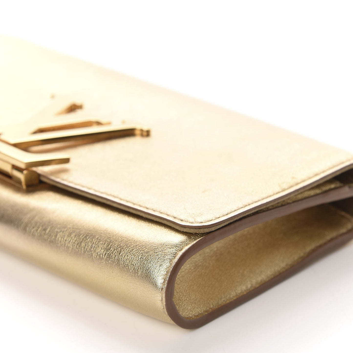 Calfskin Neo Sobe Louise EW Clutch Gold