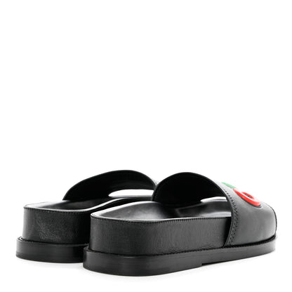 Chanel Lambskin Cha-Nel Mule Sandals 36 Black Multicolor 4 of 8