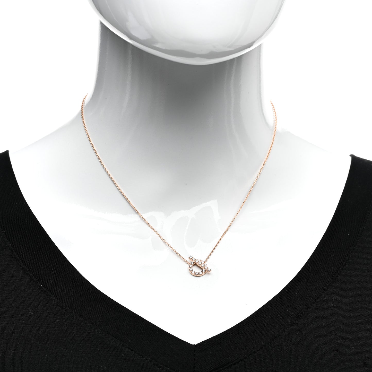 18K Rose Gold Diamond Finesse Pendant Necklace