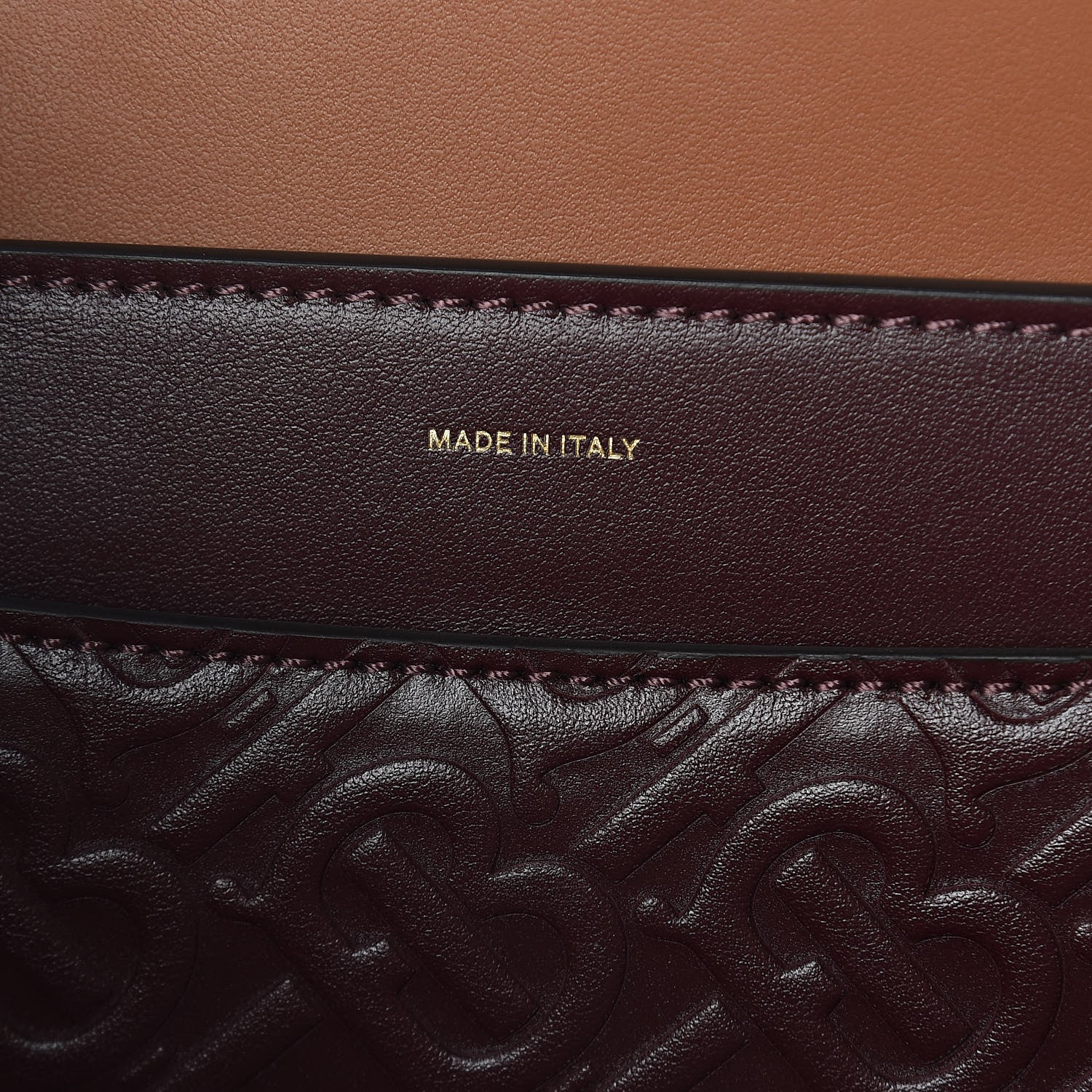 Burberry Calfskin Embossed Monogram Small Belt Bag Oxblood 6 of 10