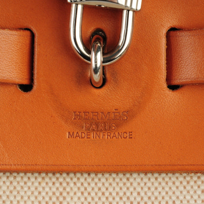 Hermes Toile Vache Calfskin Herbag 30 PM Backpack Natural 8 of 11