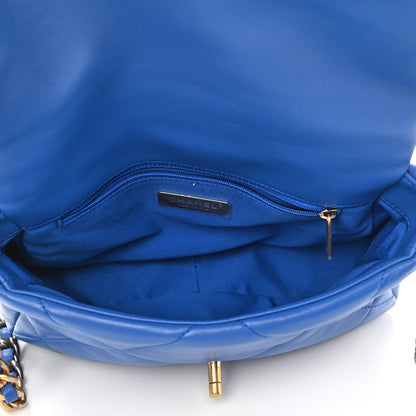 Chanel Lambskin Quilted Medium Chanel 19 Flap Blue 5 of 10