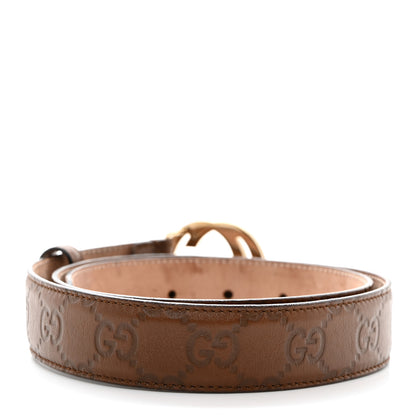Gucci Guccissima Interlocking G Belt 80 32 Chocolate 2 of 5