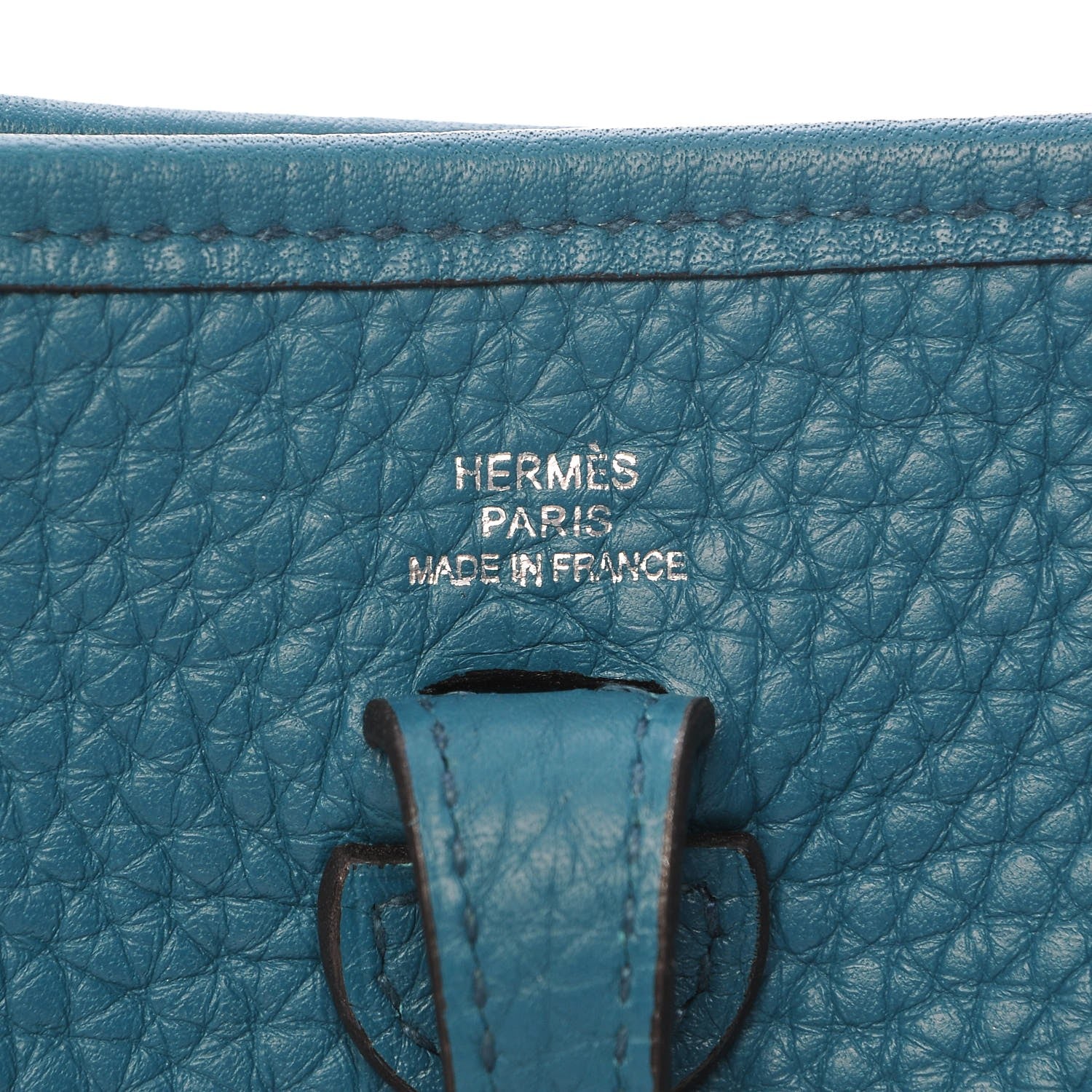 Hermes Taurillon Clemence Amazone Evelyne TPM Bleu Izmir Malachite 6 of 7