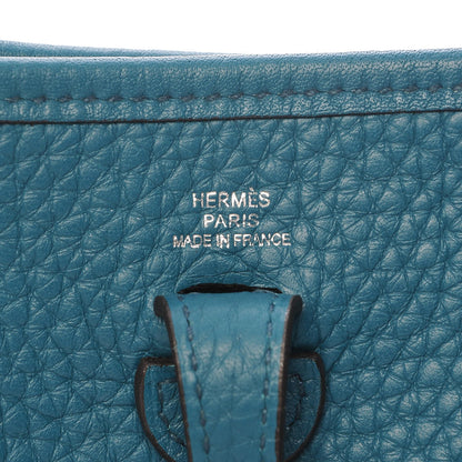 Hermes Taurillon Clemence Amazone Evelyne TPM Bleu Izmir Malachite 6 of 7