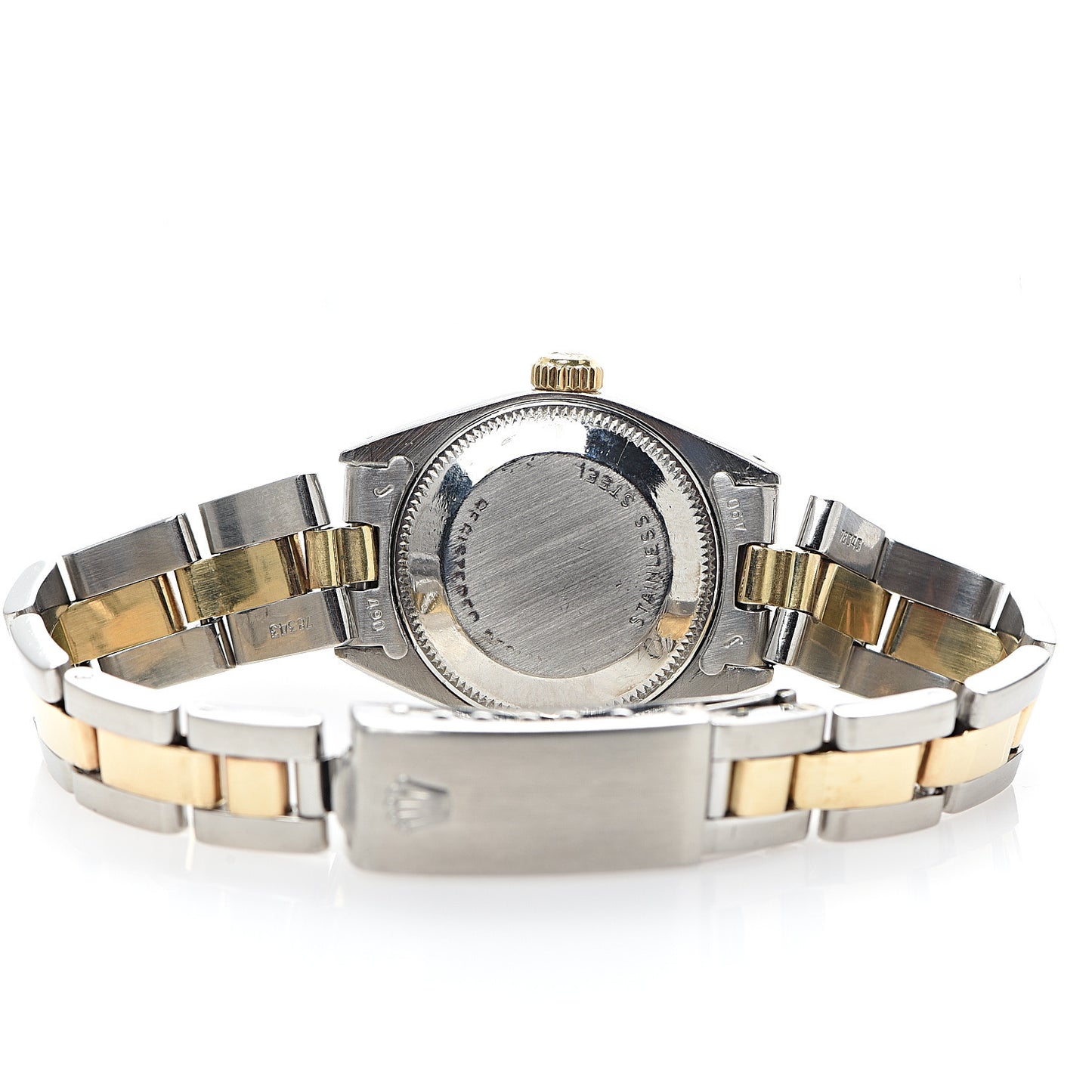 Stainless Steel 18K Yellow Gold 26mm Oyster Perpetual Date Watch Champagne 6917