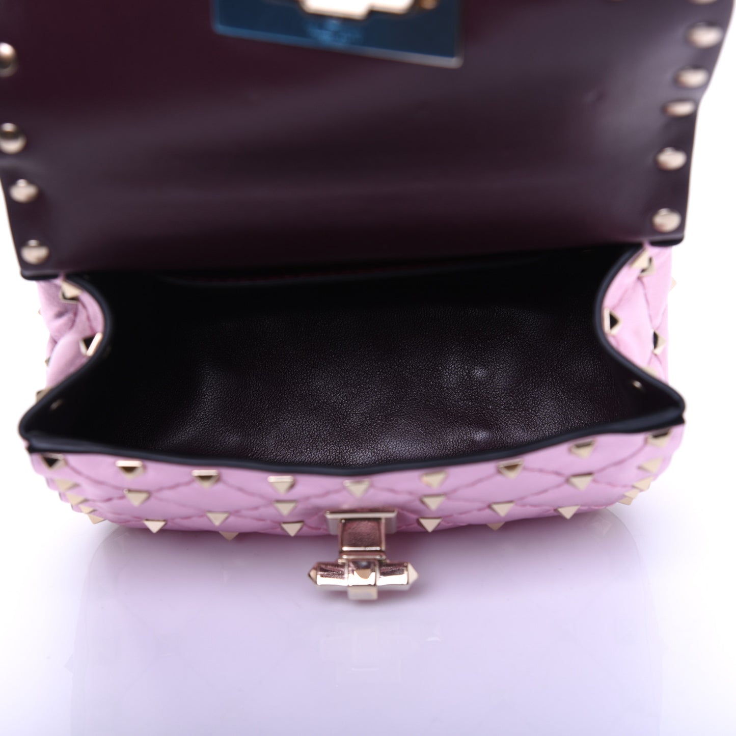 Metallic Nappa Micro Rockstud Spike Shoulder Bag Giacinto