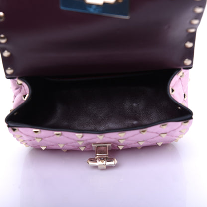 Valentino Garavani Metallic Nappa Micro Rockstud Spike Shoulder Bag Giacinto 5 of 13