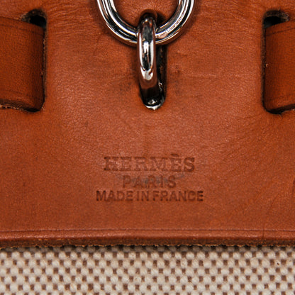 Hermes Toile Vache Calfskin Herbag 30 PM Backpack Natural 7 of 8