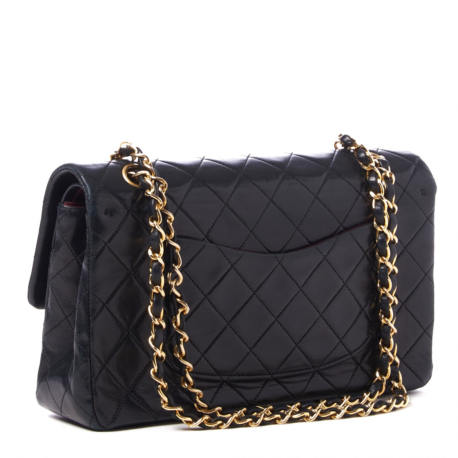 Chanel Lambskin Quilted Medium Double Flap Black 2 of 9